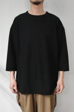 画像3: AXESQUIN -modified- (アクシーズクインモディファイド) QD ECO WAFFLE FOOTBALL TEE [BLACK] (3)
