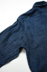 画像20: orslow (オアスロウ) INDIGO LINEN WORK SHIRT [INDIGO CHECK] (20)