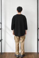 画像9: AXESQUIN -modified- (アクシーズクインモディファイド) QD ECO WAFFLE FOOTBALL TEE [BLACK] (9)