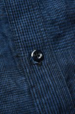 画像16: orslow (オアスロウ) INDIGO LINEN WORK SHIRT [INDIGO CHECK] (16)