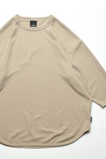 画像1: AXESQUIN -modified- (アクシーズクインモディファイド) QD ECO WAFFLE FOOTBALL TEE [LT.BEIGE] (1)