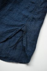 画像15: orslow (オアスロウ) INDIGO LINEN WORK SHIRT [INDIGO CHECK] (15)