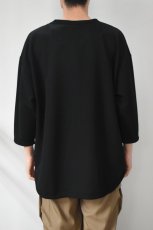 画像5: AXESQUIN -modified- (アクシーズクインモディファイド) QD ECO WAFFLE FOOTBALL TEE [BLACK] (5)