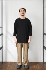 画像6: AXESQUIN -modified- (アクシーズクインモディファイド) QD ECO WAFFLE FOOTBALL TEE [BLACK] (6)