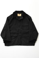 画像2: Behind The River (ビハインドザリバー) "Black Beauty Vintage" Black Over Dye Bullseye Bill Hunting Jacket (2)