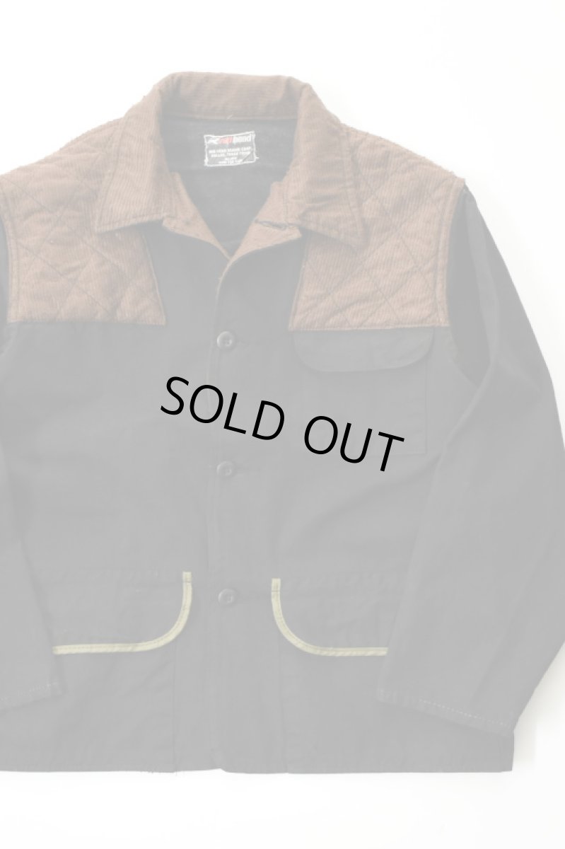画像1: Behind The River (ビハインドザリバー) "Black Beauty Vintage" Black Over Dye red head Hunting Jacket (1)
