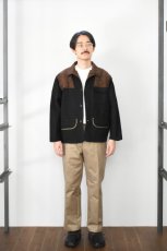 画像6: Behind The River (ビハインドザリバー) "Black Beauty Vintage" Black Over Dye red head Hunting Jacket (6)