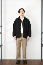 画像6: Behind The River (ビハインドザリバー) "Black Beauty Vintage" Black Over Dye Bullseye Bill Hunting Jacket (6)