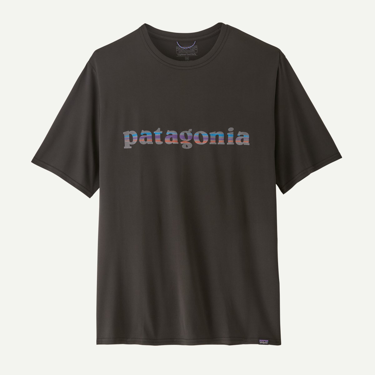 画像1: patagonia (パタゴニア) メンズ・キャプリーン・クール・デイリー・グラフィック・シャツ ['73 TEXT LOGO/BLACK] (1)