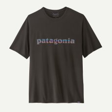 画像1: patagonia (パタゴニア) メンズ・キャプリーン・クール・デイリー・グラフィック・シャツ ['73 TEXT LOGO/BLACK] (1)