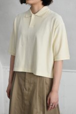 画像3: 【For WOMEN】handvaerk (ハンドバーク) PIQUE S/S POLO SHIRT [CREAM] (3)