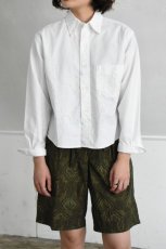画像3: 【For WOMEN】orslow (オアスロウ) SHORT BUTTON DOWN SHIRT WITH PAINT [WHITE with PAINT] (3)