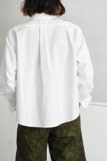 画像6: 【For WOMEN】orslow (オアスロウ) SHORT BUTTON DOWN SHIRT WITH PAINT [WHITE with PAINT] (6)