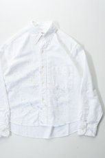 画像1: 【For WOMEN】orslow (オアスロウ) SHORT BUTTON DOWN SHIRT WITH PAINT [WHITE with PAINT] (1)