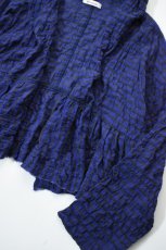 画像11: 【For WOMEN】Honnete (オネット) Gather Cardy [BLACK/NAVY GINGHAM CHECK] (11)