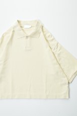 画像1: 【For WOMEN】handvaerk (ハンドバーク) PIQUE S/S POLO SHIRT [CREAM] (1)
