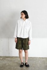 画像8: 【For WOMEN】orslow (オアスロウ) SHORT BUTTON DOWN SHIRT WITH PAINT [WHITE with PAINT] (8)