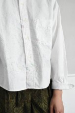 画像4: 【For WOMEN】orslow (オアスロウ) SHORT BUTTON DOWN SHIRT WITH PAINT [WHITE with PAINT] (4)