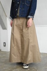 画像1: 【For WOMEN】SCYE BASICS (サイベーシックス) San Joaquin Cotton Midi Skirt [BEIGE] (1)