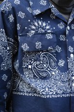 画像8: Behind The River (ビハインドザリバー) Portland Bandana Shirts [NAVY] (8)