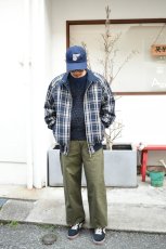 画像9: Scye (サイ) Cotton Linen Plaid Harrington Jacket [DARK NAVY] (9)