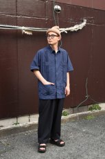 画像6: BURLAP OUTFITTER (バーラップアウトフィッター) S/S GUAYABERA SHIRT [DEEP NAVY] (6)