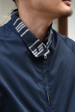 画像2: Scye (サイ) Cotton Linen Plaid Harrington Jacket [DARK NAVY] (2)