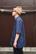 画像3: BURLAP OUTFITTER (バーラップアウトフィッター) S/S GUAYABERA SHIRT [DEEP NAVY] (3)