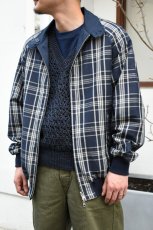 画像4: Scye (サイ) Cotton Linen Plaid Harrington Jacket [DARK NAVY] (4)