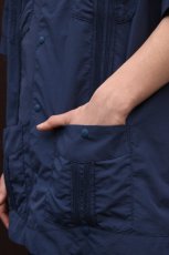 画像8: BURLAP OUTFITTER (バーラップアウトフィッター) S/S GUAYABERA SHIRT [DEEP NAVY] (8)