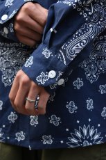 画像9: Behind The River (ビハインドザリバー) Portland Bandana Shirts [NAVY] (9)