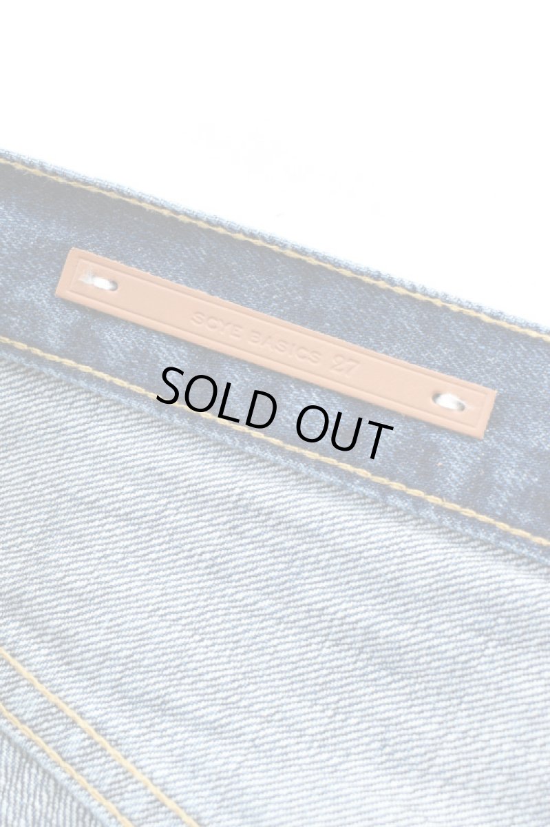 画像14: SCYE BASICS (サイベーシックス) Selvedge Denim Wide Leg Jeans Used Wash [INDIGO] (14)