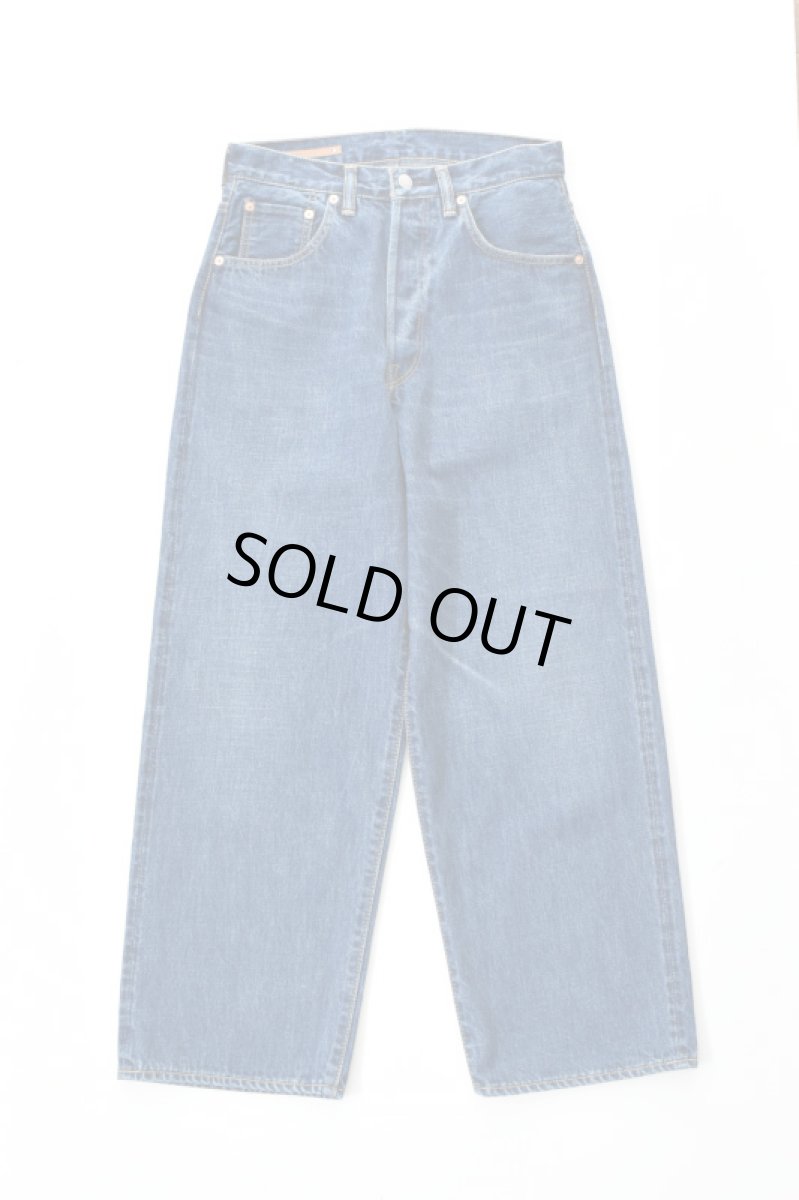 画像2: SCYE BASICS (サイベーシックス) Selvedge Denim Wide Leg Jeans Used Wash [INDIGO] (2)