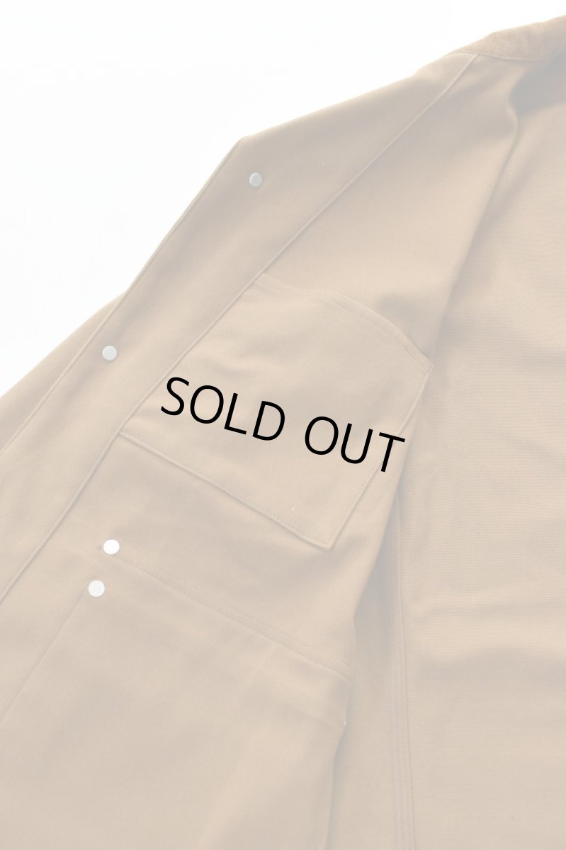 画像19: SCYE BASICS (サイベーシックス) Stretch Cotton Duck Chore Coat [CINNAMON] (19)