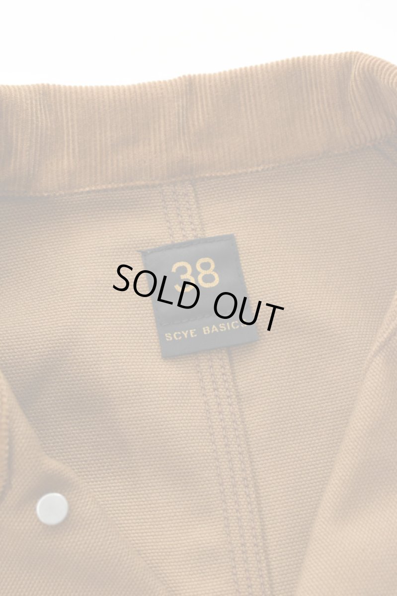 画像13: SCYE BASICS (サイベーシックス) Stretch Cotton Duck Chore Coat [CINNAMON] (13)