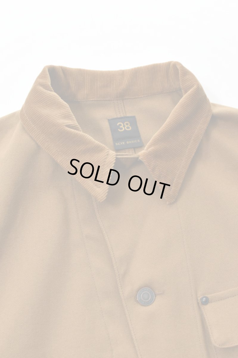 画像14: SCYE BASICS (サイベーシックス) Stretch Cotton Duck Chore Coat [CINNAMON] (14)