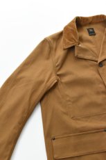 画像6: SCYE BASICS (サイベーシックス) Stretch Cotton Duck Chore Coat [CINNAMON] (6)