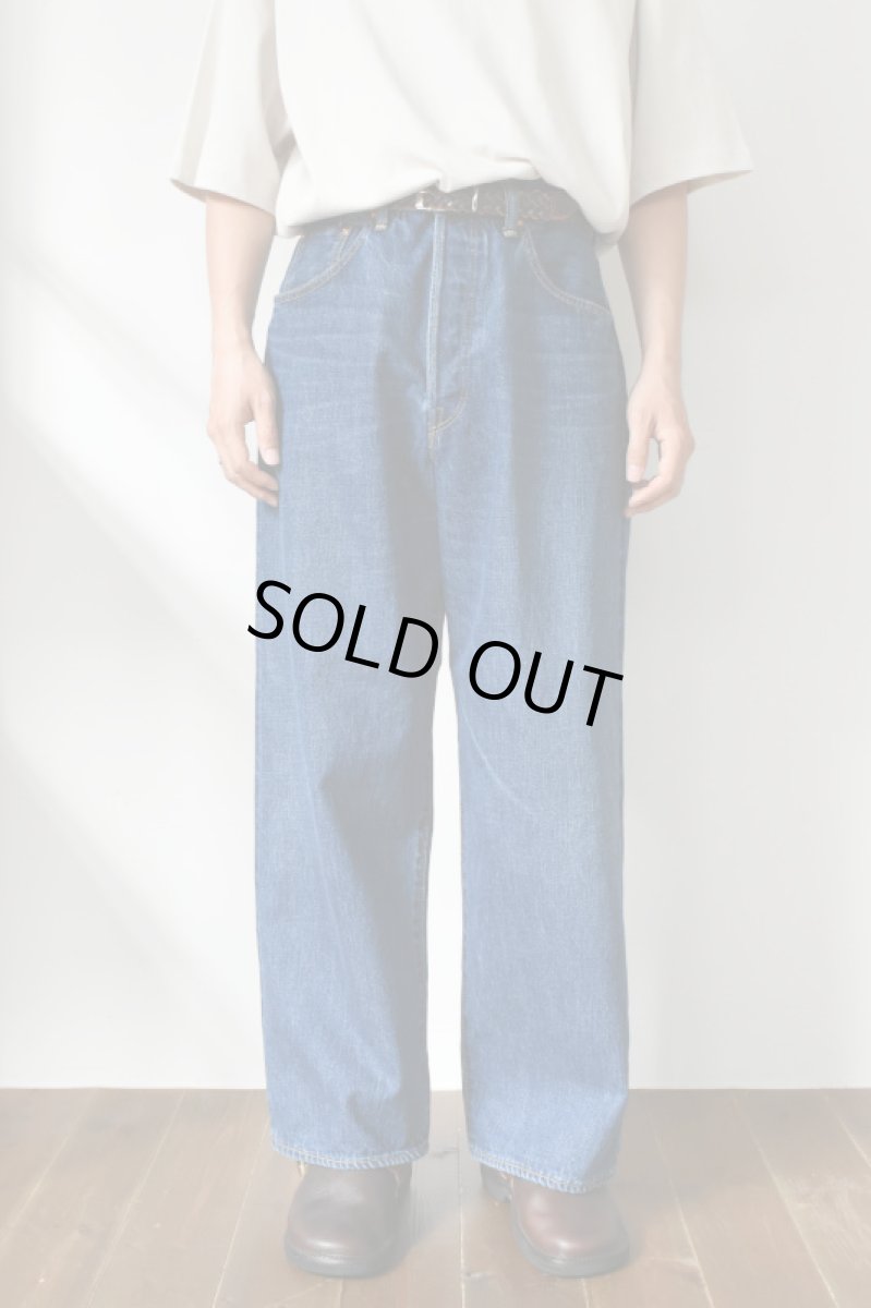 画像3: SCYE BASICS (サイベーシックス) Selvedge Denim Wide Leg Jeans Used Wash [INDIGO] (3)