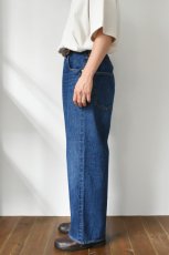 画像4: SCYE BASICS (サイベーシックス) Selvedge Denim Wide Leg Jeans Used Wash [INDIGO] (4)