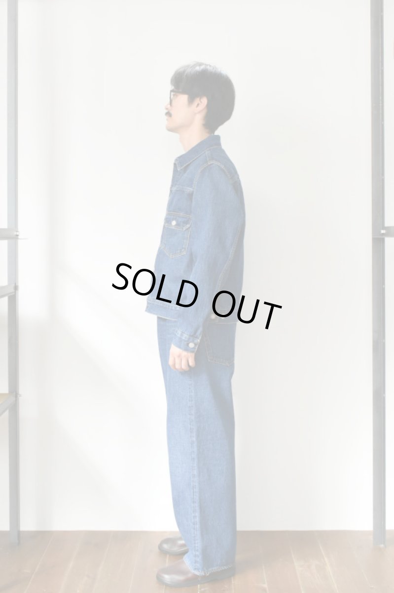 画像8: SCYE BASICS (サイベーシックス) Selvedge Denim Wide Leg Jeans Used Wash [INDIGO] (8)