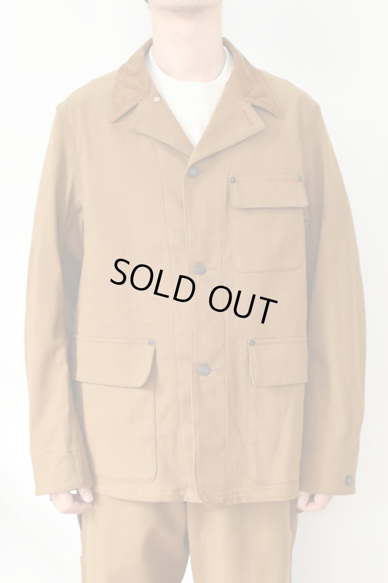 画像3: SCYE BASICS (サイベーシックス) Stretch Cotton Duck Chore Coat [CINNAMON] (3)