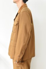 画像4: SCYE BASICS (サイベーシックス) Stretch Cotton Duck Chore Coat [CINNAMON] (4)