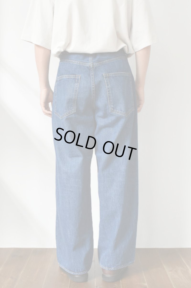 画像5: SCYE BASICS (サイベーシックス) Selvedge Denim Wide Leg Jeans Used Wash [INDIGO] (5)