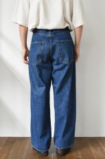 画像5: SCYE BASICS (サイベーシックス) Selvedge Denim Wide Leg Jeans Used Wash [INDIGO] (5)