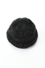 画像1: Indietro Association (インディエトロアソシエーション) Roll Knit Cap [BLACK] (1)