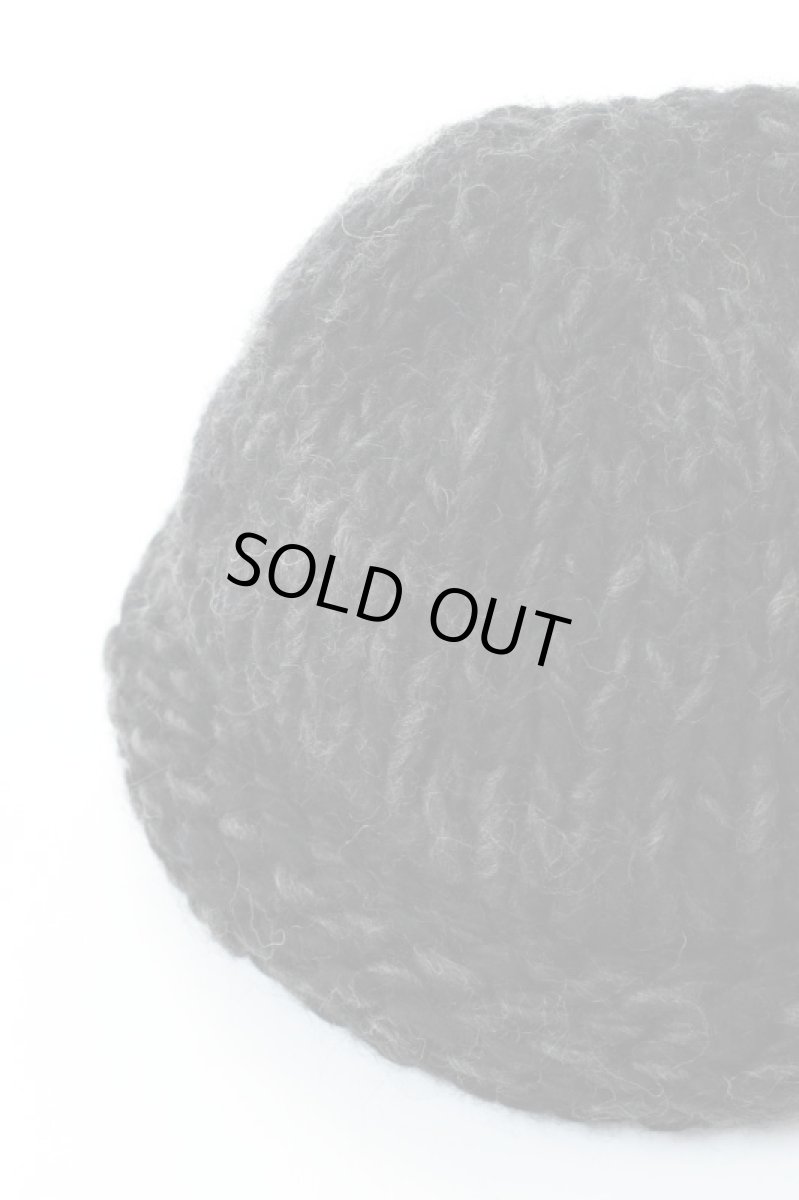 画像2: Indietro Association (インディエトロアソシエーション) Roll Knit Cap [BLACK] (2)