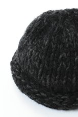 画像2: Indietro Association (インディエトロアソシエーション) Roll Knit Cap [BLACK] (2)
