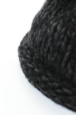 画像3: Indietro Association (インディエトロアソシエーション) Roll Knit Cap [BLACK] (3)