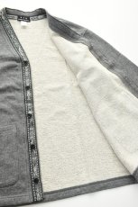 画像17: Behind The River (ビハインドザリバー) OAXACA Jalieza Weaving Tape Sweat Cardigan [GRAY] (17)