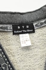 画像11: Behind The River (ビハインドザリバー) OAXACA Jalieza Weaving Tape Sweat Cardigan [GRAY] (11)